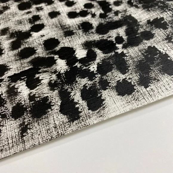 Abstract Acrylic Original Painting On Canvas Paper 9X12 Wall Art Black red - Picture 4 of 5